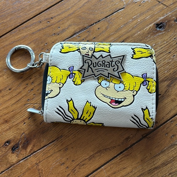 Nickelodeon Rugrats Angelica & Cynthia Zipper Wallet ID Flap Cards Key Chain - Picture 2 of 9